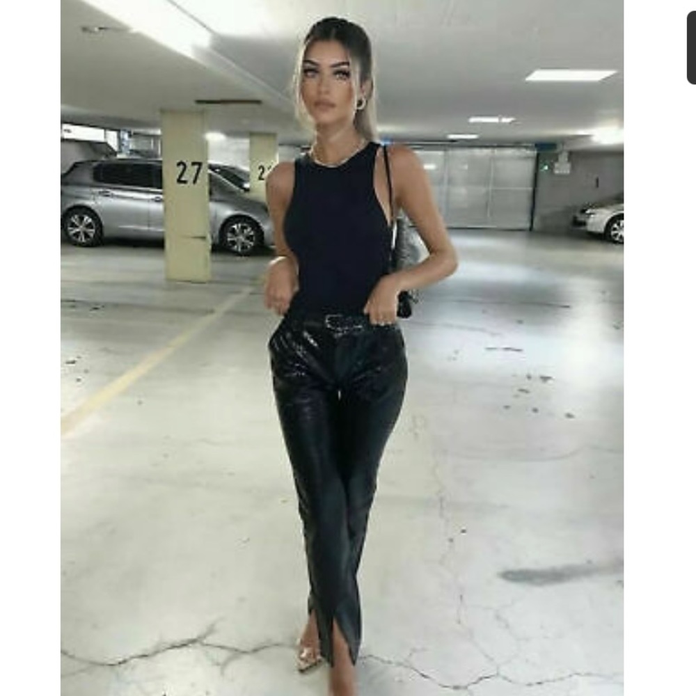 Zara faux leather pants